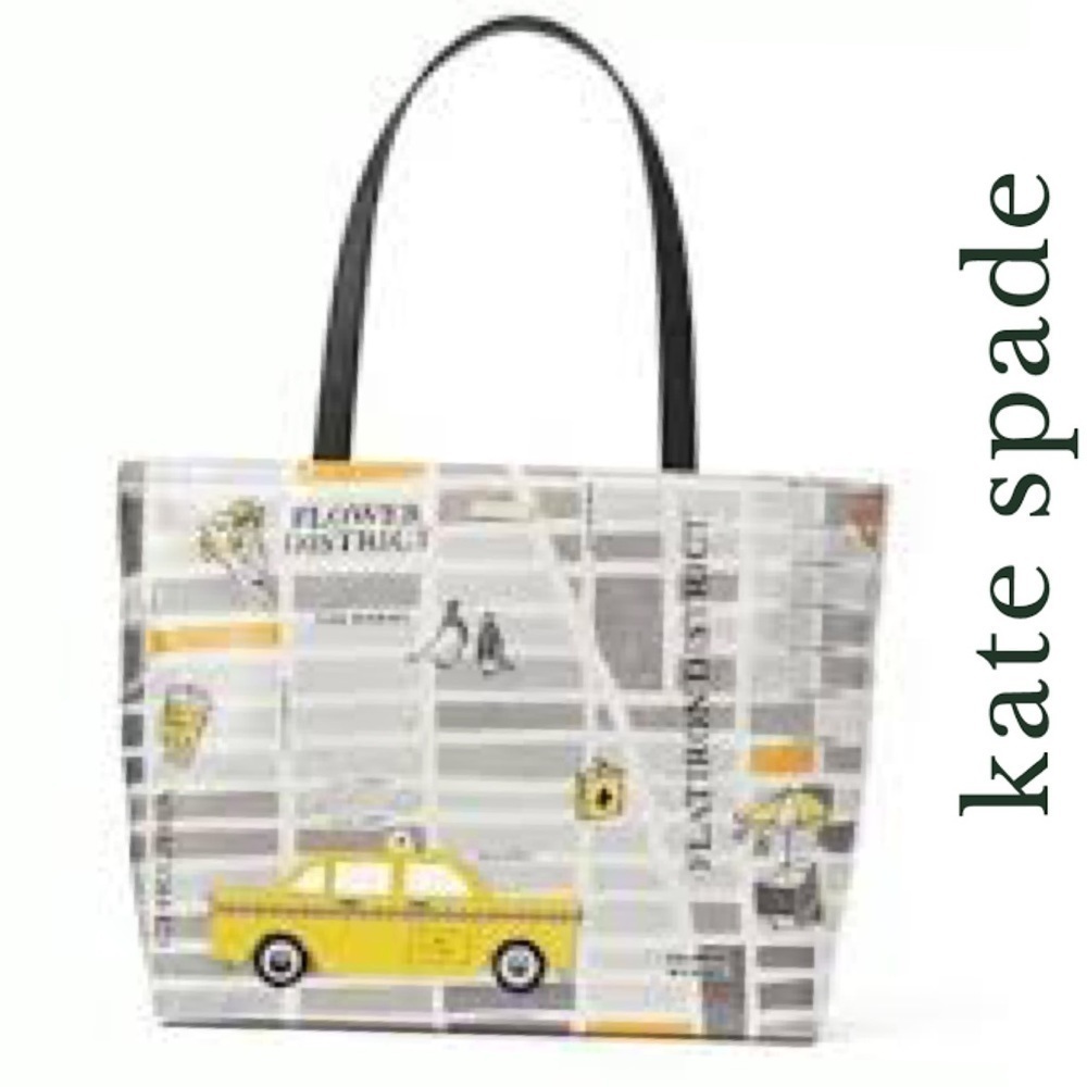 Kate Spade Yellow Taxi Cab New York Francis Tote Bag Shoulder Handbag PXRU8114